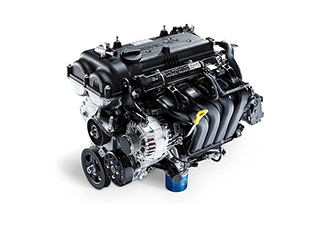 Detail image of a Hyundai Turbo GDi petrol engine.